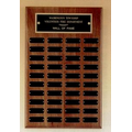 Perpetual Series Walnut Plaque w/ 40 Individual Plates (13"x20")